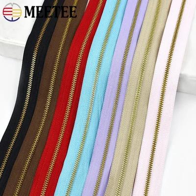 1-10Yards Meetee 3# Metal Zipper Jacket Decor Zips Tape Replace Coil Zip By Meters Sewing Closure Zippers Repair Kit Accessories