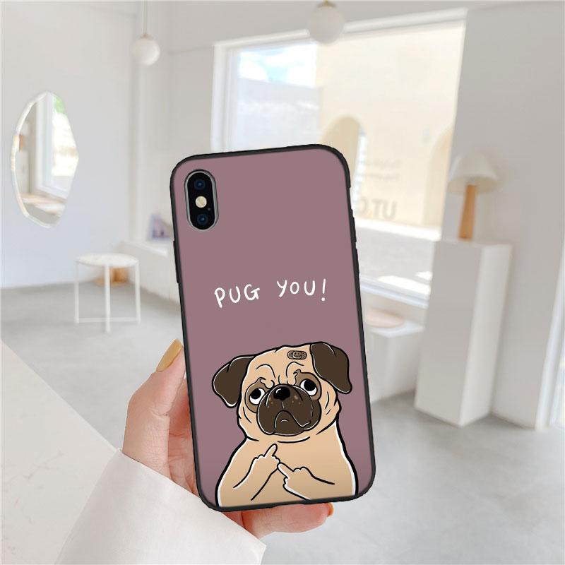 MY6 Cute Pug Dog Soft Shell Phone Case for OPPO A40 A60 A80 A15 A16 A16K A12 A17 A17K A54 A54S A53 A53S A55 A56 A57 A98 F23