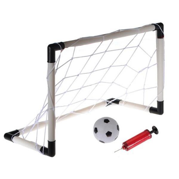 Set aus 3 Fußballtoren + Ball und Pumpe