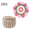 Desktop Plant Pot Stand Crochet Flower Bouquet Coaster, Handmade Knit Rose Mug Mat Transforms Into Bouquet, 2-in-1 Cozy Coffee Bar Decor Drink Coaster