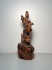 Chinese Antique Vintage Boxwood Carved Beautiful Goddess Statue Nice Sculpture