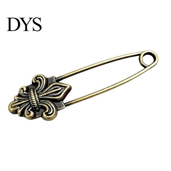 Bird Design Brooch Vintage Bronze Safety Pin, Large Feather Leaf Flower Lapel Coats Decorative Pin Men Women for Coats, Jackets, Hats, Bags