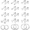 Stainless steel fashionable stud earrings - simple zirconia ear hoop set of earrings