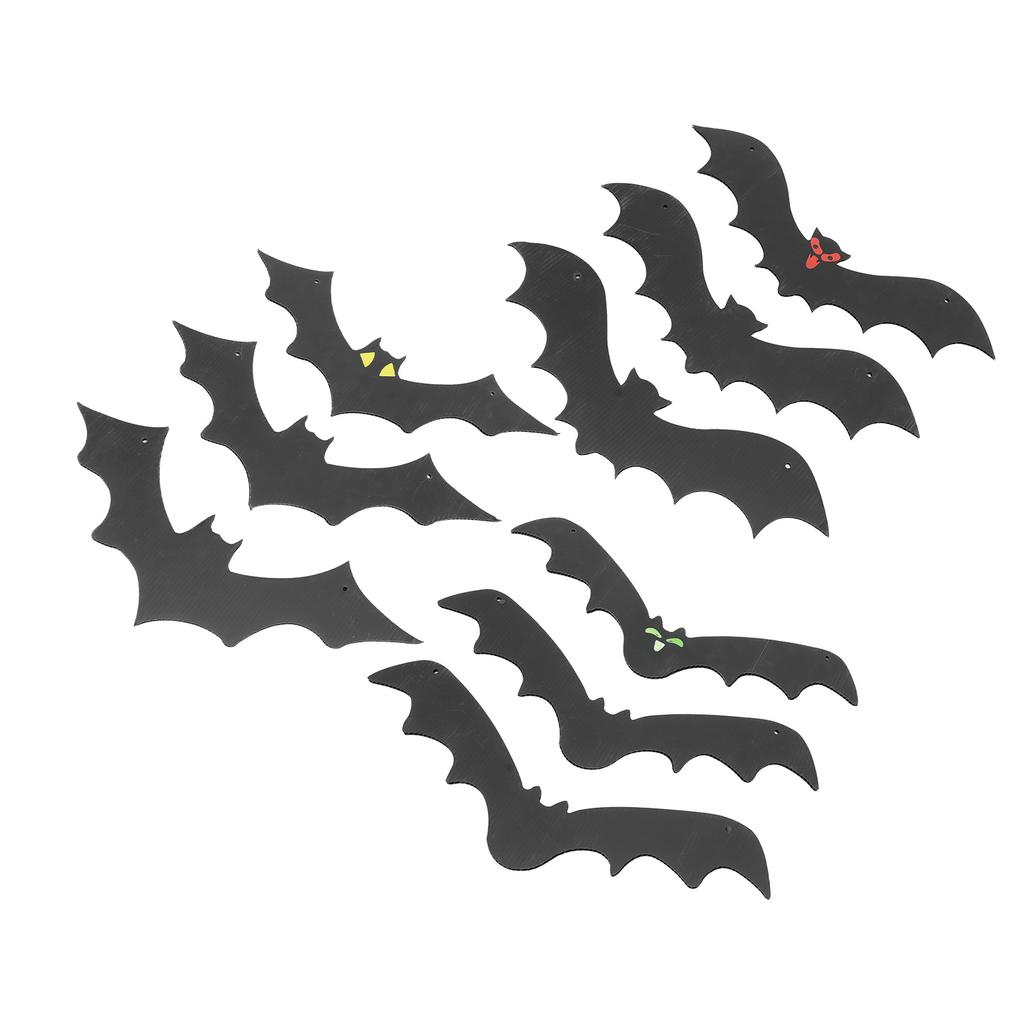 9 PCS Hanging Bats Decoration Courtyard Halloween Party Festival Flying Bats Hanging Ornaments