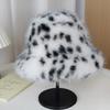 Faux Fur Leopard Hat Women Thickened Warm Ear Protection Autumn Winter Large Head Circumference Stylish Casual Women Winter Hats