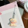 Decorative Pendant Flocking Puppy Shape Keychain Bag Charm with Lanyard Mobile Phone Bag Hanging Ornament