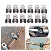 12Pcs R Clips Rubber Lined Clamp Assortment Heavy Duty 1/4 5/16 3/8 1/2 5/8 3/4 for Marine Auto Electrical Wiring Management