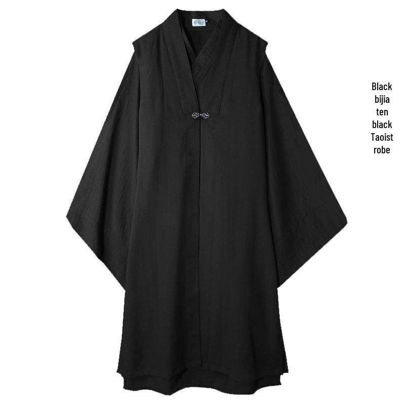 Ming-Style Unisex Hanfu: Loose Long Taoist Robe & Vest Cloak