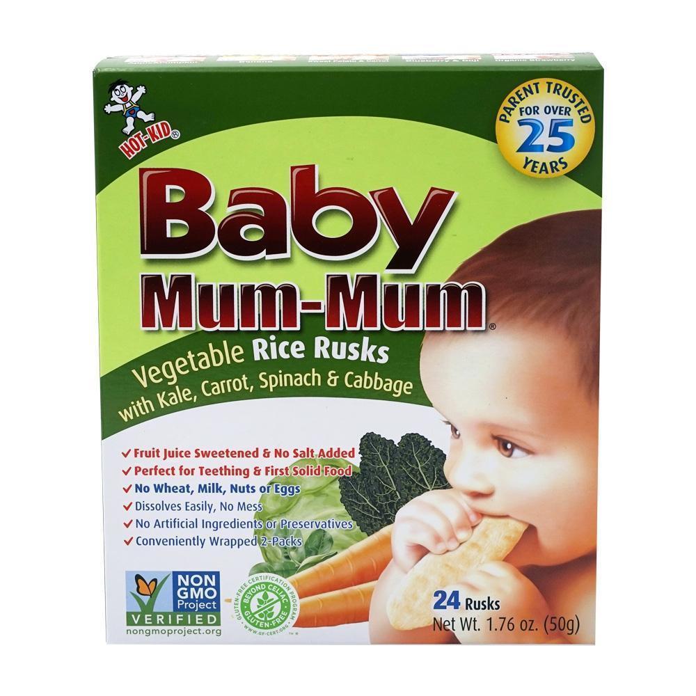 Clearance - Baby Mum-Mum Rice Rusks Vegetable, 24 Rusks