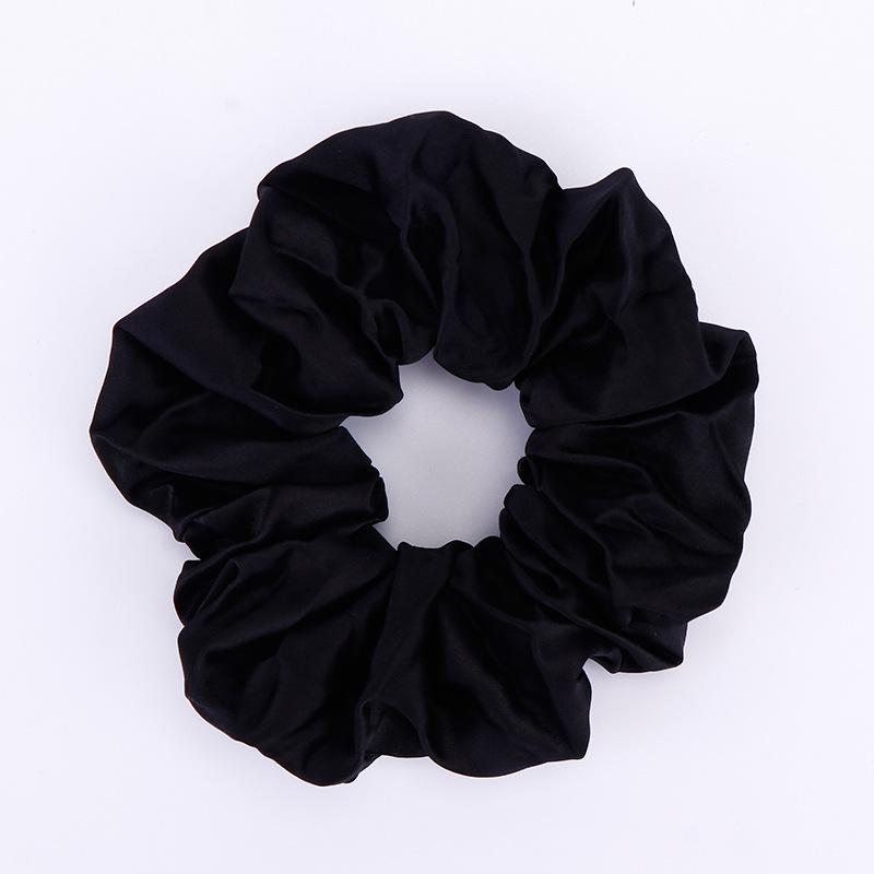 Einfarbiges Haargummi-Set für Damen, Satin, matt, Satin, Farbe, Tanga, Blumen-Haarschmuck, Stall, Nachtmarkt