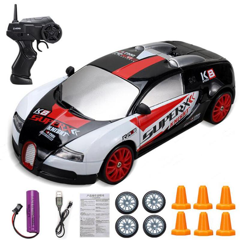 1/24 High Speed RC Drift Vehicle Cars Replaceable Tire 4WD GTR Competition Race Car Model Remote Control Racing Car Boy Toy Gift