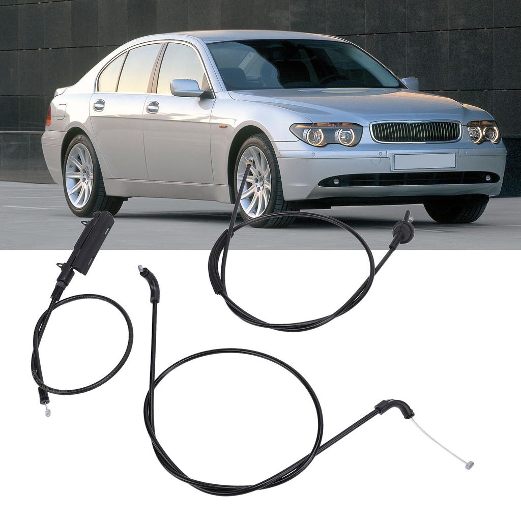 Engine Hood Release Cable Bowden Cable Kit Steel Rope PVC 51237197474 for 7 Series E65 E66 740i 750i