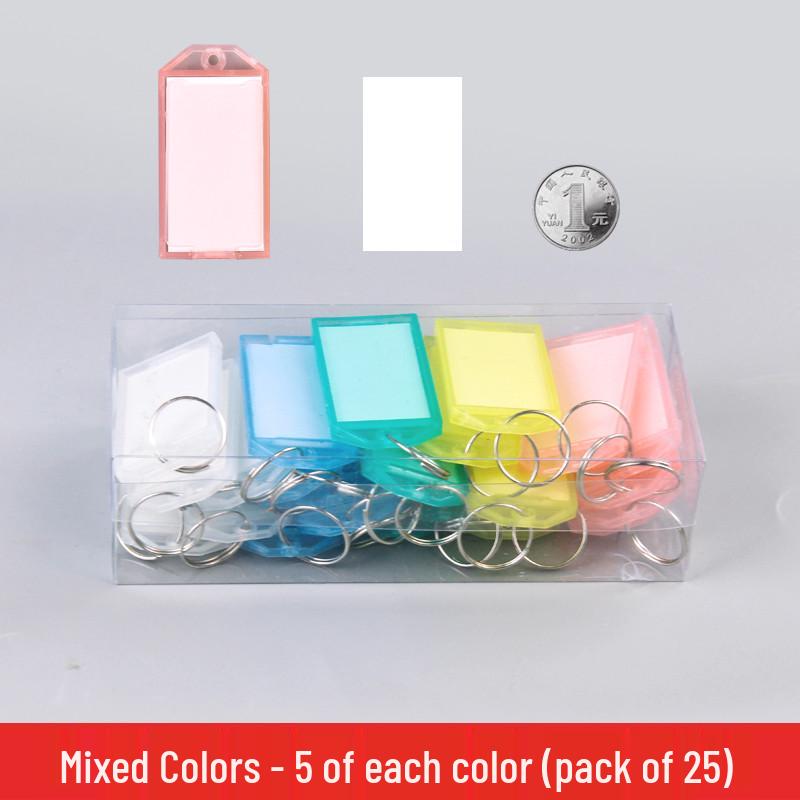 Набор из 25 пластиковых брелоков для ключей для отелей и мотелей