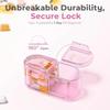 Portable 7 Days Am & Pm Pill Organizer 2 Times a Day Medicine Organizer Weekly Pill Case Moisture-proof Medicine Box for Travel