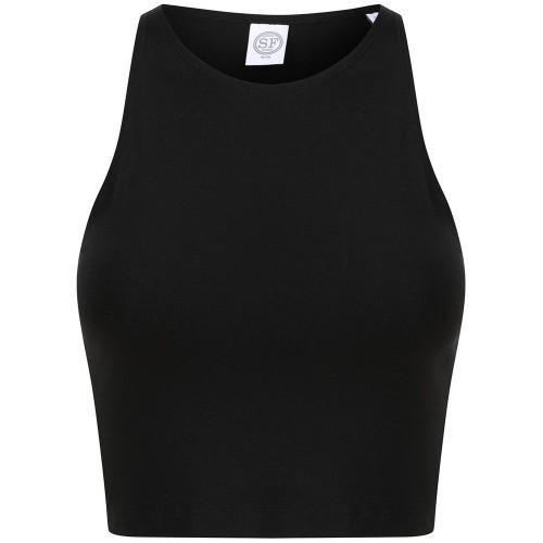 SF Women Womens/Ladies Plain Crop Top