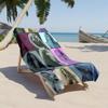 1pc Elegant Fashion Portraits with Vibrant Tones 2D Printed Microfiber Beach Towel, Quick Dry Super Absorbent. Great for Beach