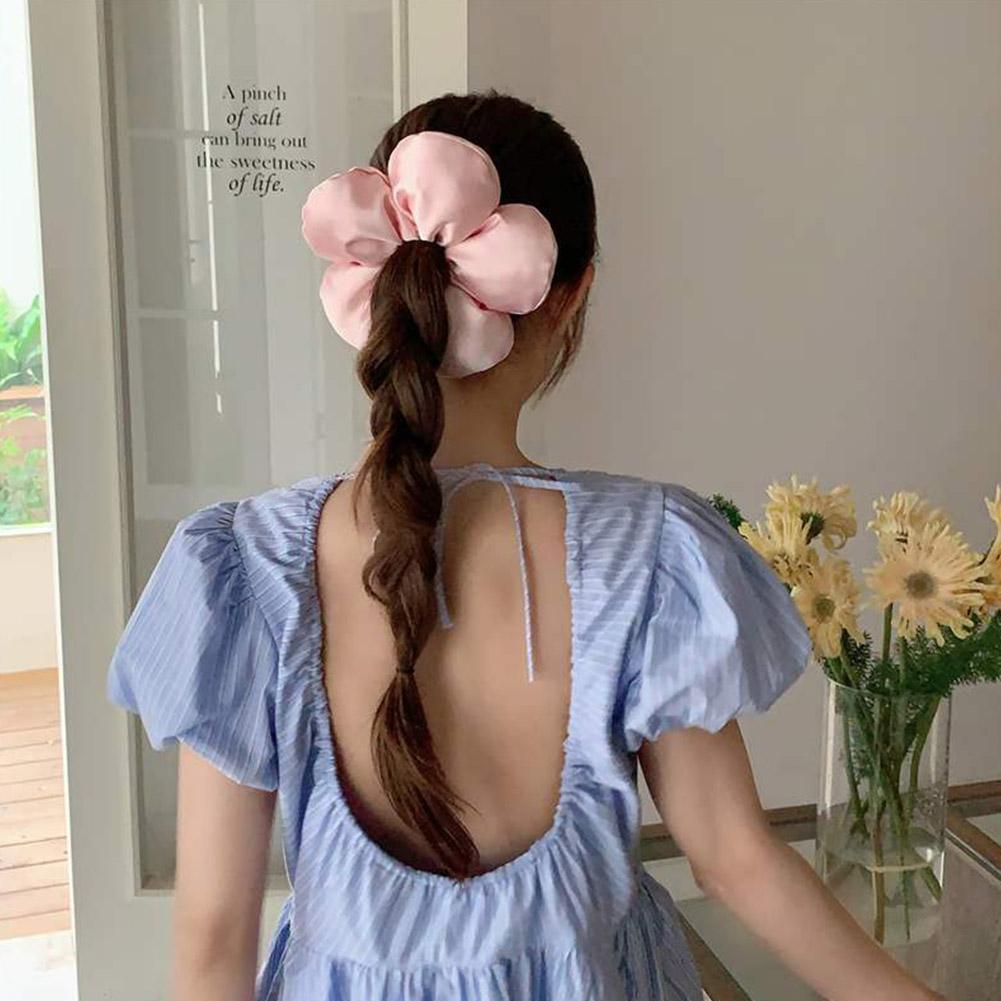 Handmade Flower Hair Tie Cotton Hair Bands Women Fashion Accessories Hair Scrunchies Ponytail H E8J6