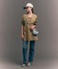 Seteo (W) Shirred Cotton Dress Beige