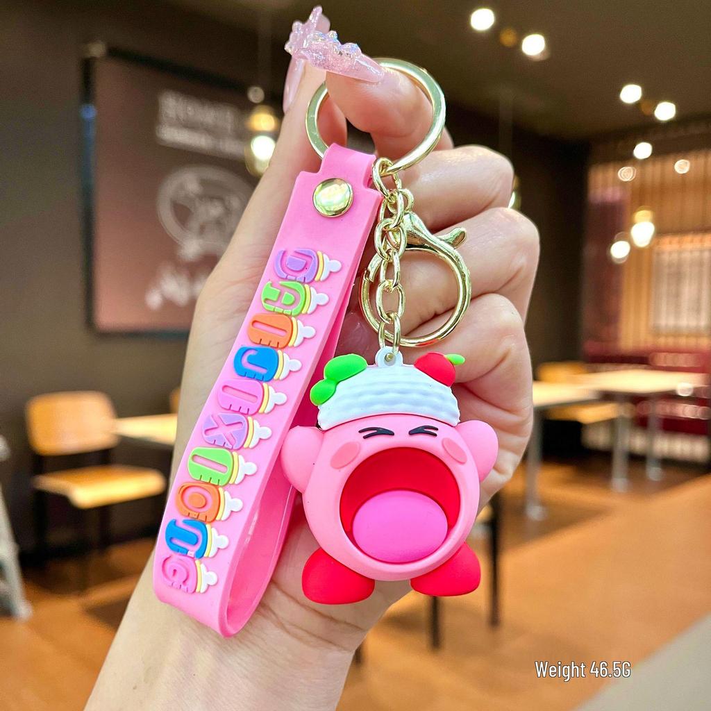Kirby Second Gen Keychain: Cute Cartoon Figure for Backpacks & Gifts