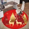1pc Christmas, deer Round Chair mat Area Rug - Non-Slip, Floor Mat for Office, Bedroom, and Indoor Decor c1125374