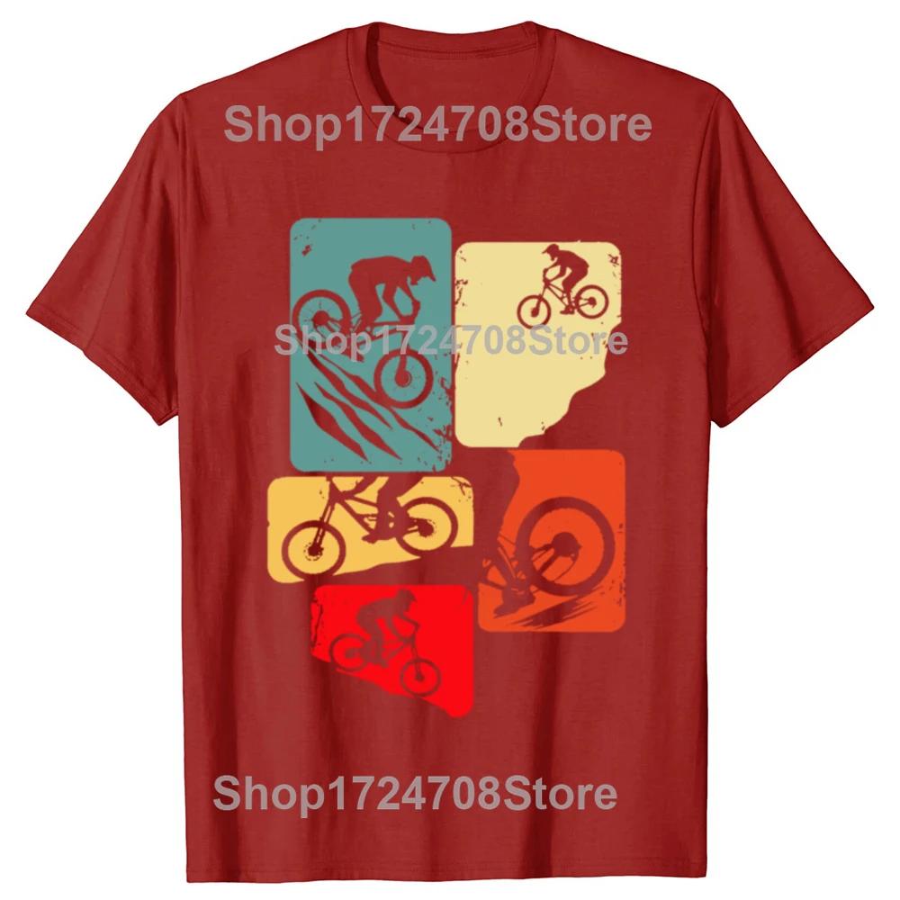 Funny Mountain Bike Downhill MTB Biking Cycling Biker Tshirts Men Fashion Casual Tshirt 100 Cotton Loose Oversized T Shirt