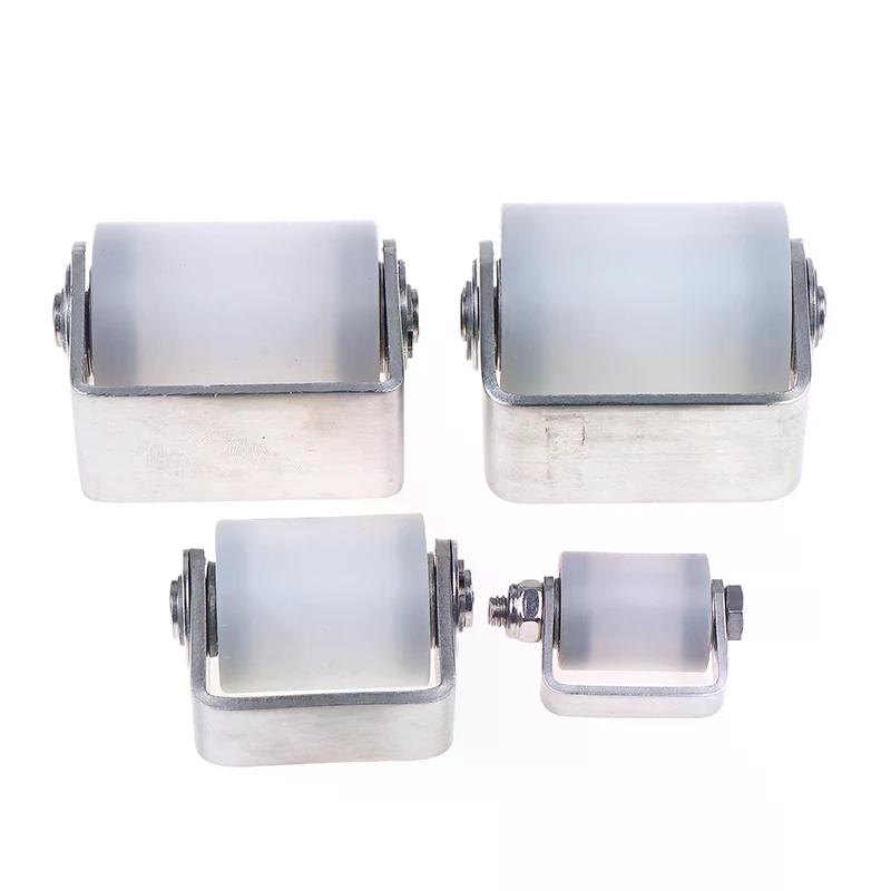 201 Stainless Steel Perforated Bracket Guided Nylon Bearing Mobile Door Pulley Positioning Roller Household Hardware Accessories