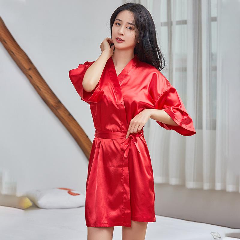 Bademantel Frau Dusche Frauen Pyjama Herbst Winter Einfarbig Bademäntel Langarm Pyjama Langarm Loungewear Studentenmäntel