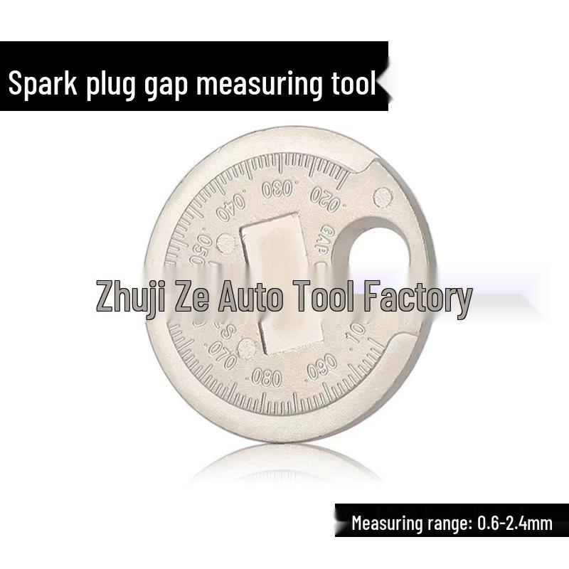 Spark Plug Gap Adjustment Tool 0.6-2.4mm Coin-Type Metric/Imperial Gauge
