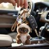 Soft Fluffy Plush Cat Keychain Cute Kitten Kitten Key Ring New Backpack Charm  Car Keys