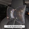 Almohadas Universales de Lujo con Diamantes de Imitación Brillantes para Reposacabezas de Coche, con Lazo, Cojín de Soporte Lumbar para Respaldo de Asiento, Interior de Automóvil