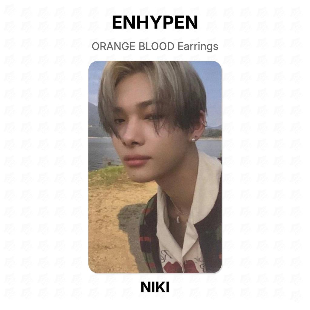 ENHYPEN Pendientes ORANGE BLOOD Fotocarte Oficial