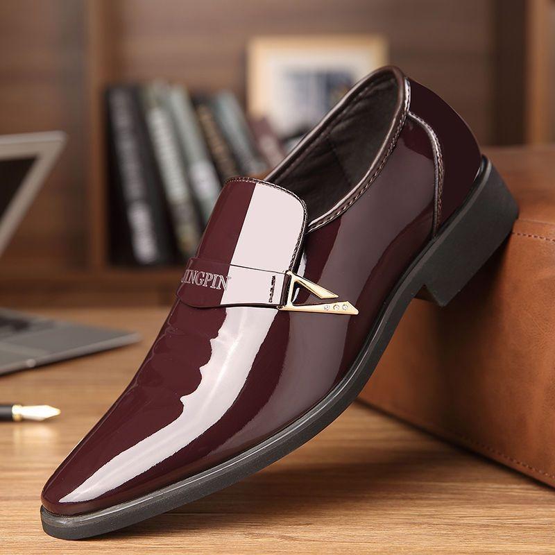 Men's Leather Shoes Business Dress Men's Leather Shoes Casual Soft-soled Breathable Work Gloves