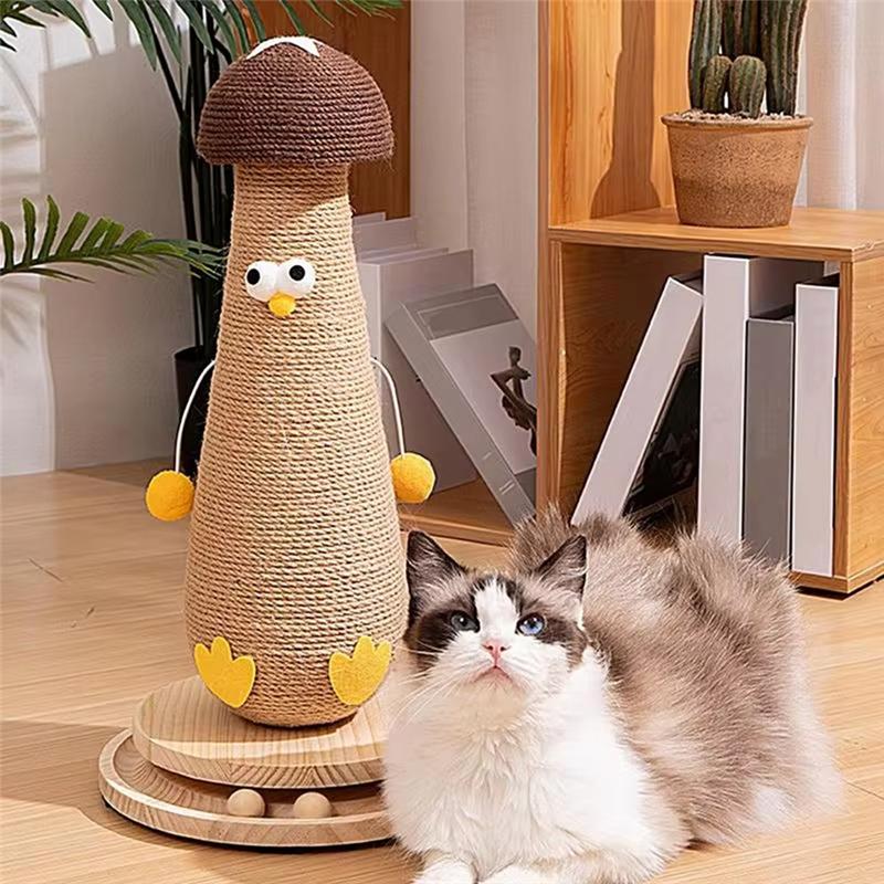 Good-Sisal Scratching Post Mushroom Protection Furniture For Cats Itching Facilities Cat Trees Accessories Pet Products