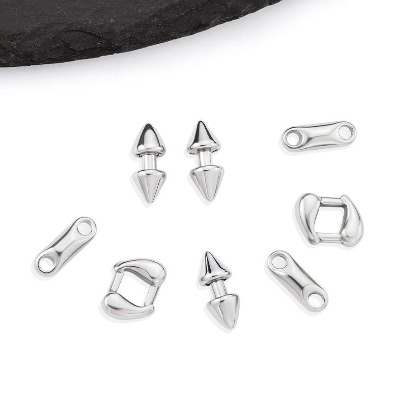5/10 Pcs Anti-Fade Stainless Steel Pointed Cone Charms, Connector Pendants for Handmade Bracelet & Necklace DIY