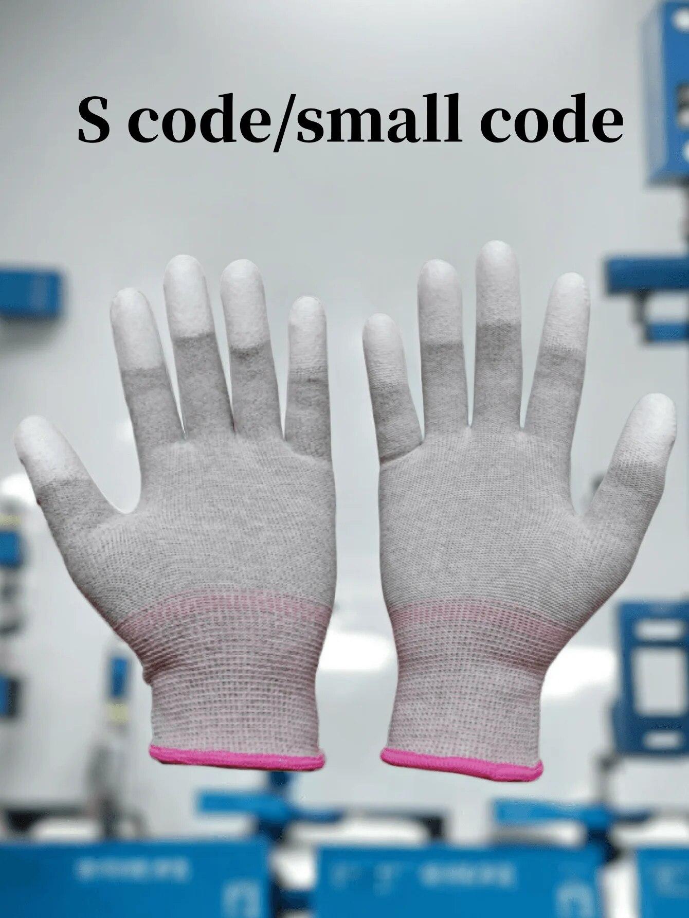 

10 пар антистатических рабочих перчаток из углеродного волокна с полиуретановым покрытием, совместимых с сенсорными экранами для ремонта, установки, сортировки и упаковки