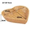 Multistyles Imitation Rattan Fruit Plate Retro Woven Multipurpose Storage Rattan Woven Tea Tray Picnic Snacks Sundry Baskets
