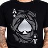 Ace Of Spades Grunge Poker Graphic T-Shirt Playing Card Casino Gambler Tee.