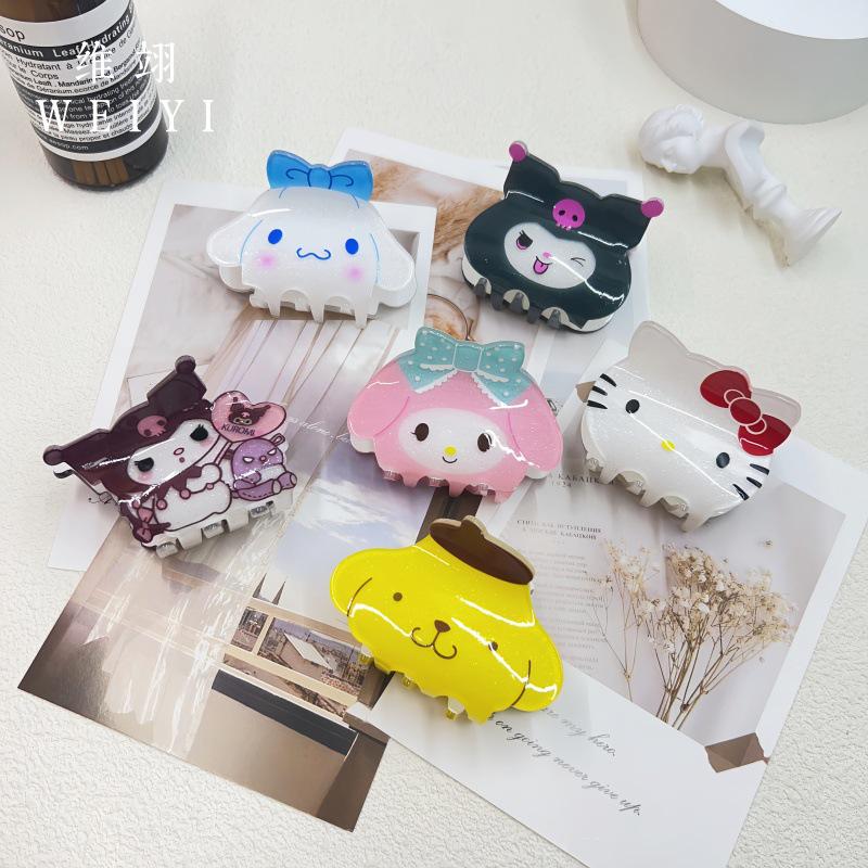 Cartoon Shark Hair Claw Clip - Cute Acrylic Accessory for Girls