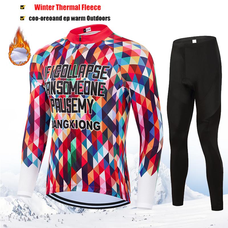 Pro Team Winter Thermal Fleece Cycling Jersey Set Long Sleeve Bicycle Clothing MTB Bike Wear Maillot Ropa Ciclismo Cycling 2026