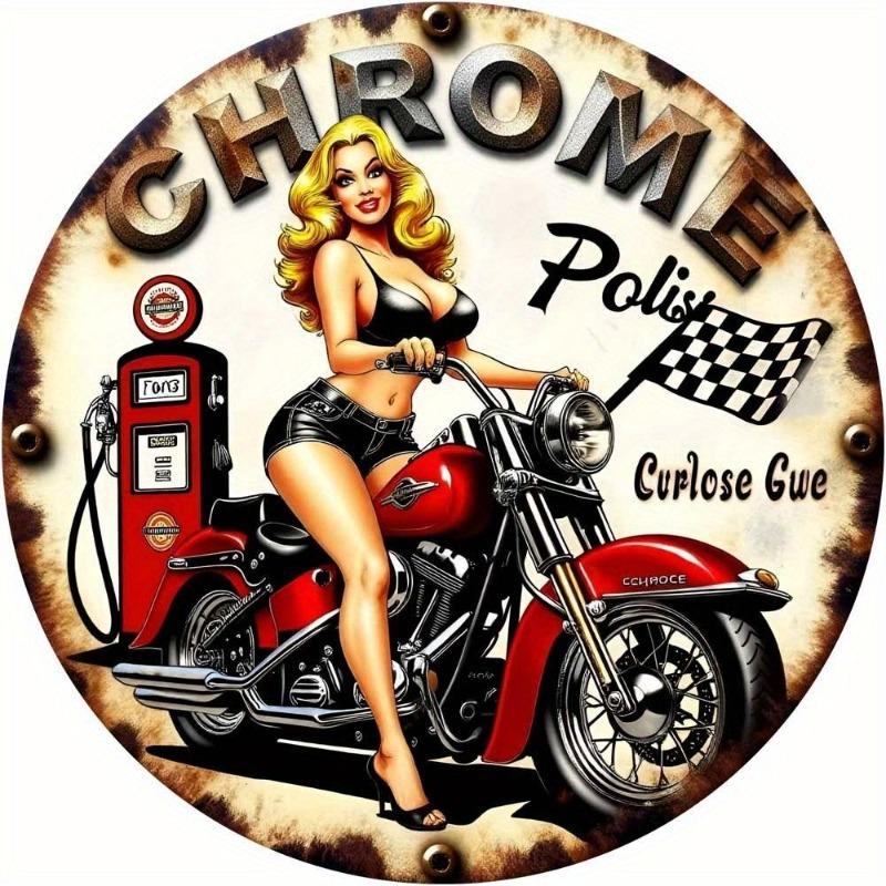 2D Flat Hanging Decorative Metal Sign Hand Painted Art