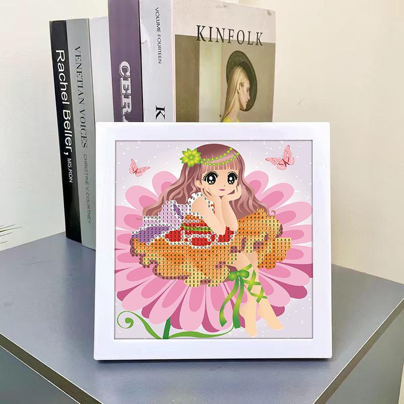 New Cartoon Diamond Painting 5D Diamond Handmade Diy Handmade Full Diamond With Frame Decorative Diamond Painting Wooden Photo Frame