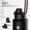 SANTECO 950ml Water Bottle with Adjustable Vacuum Stainless Direct Easy To Ideal for Sports Travel Bag, Insulated, Steel, Drink, Leak-Proof, Portable,