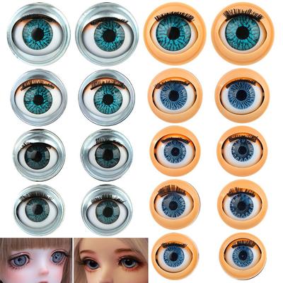 Příslušenství pro panenky Oči Panenky Oční čipy Panenky Pohyblivé oční bulvy DIY Panenky Oči Simulace Aktivní oční bulva s řasami