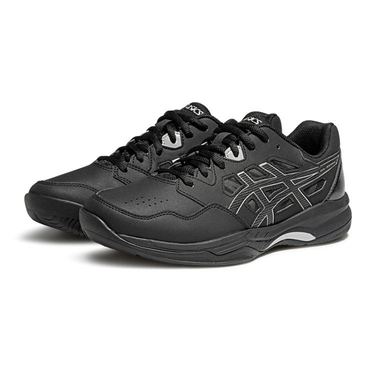 Asics Synthetic Leather Gel-Renma Support Low-Top Comfortable Badminton Shoes Unisex Shoes Black 1073A086-001