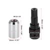 X Autohaux 20pcs Car M12x1.25 M12x1.5 Bulge Acorn Wheel Lug Nuts Cone Screw Racing For Seat with 1 Key Silver Tone