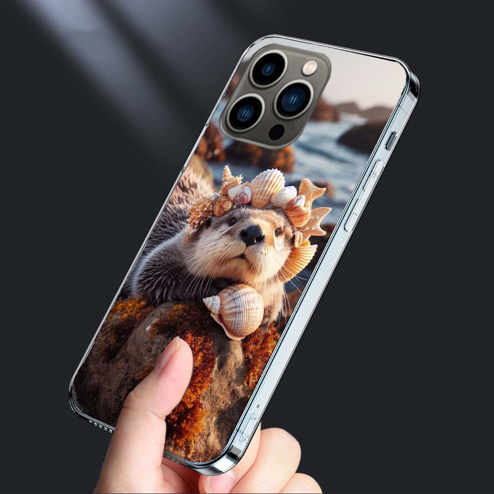 Otters, Wild Animals Phone Case For Iphone 16E 15 Pro 14 Plus 17E 16 17 Pro Max Air 11 12 13 Mini Shockproof Capa Cute Cover