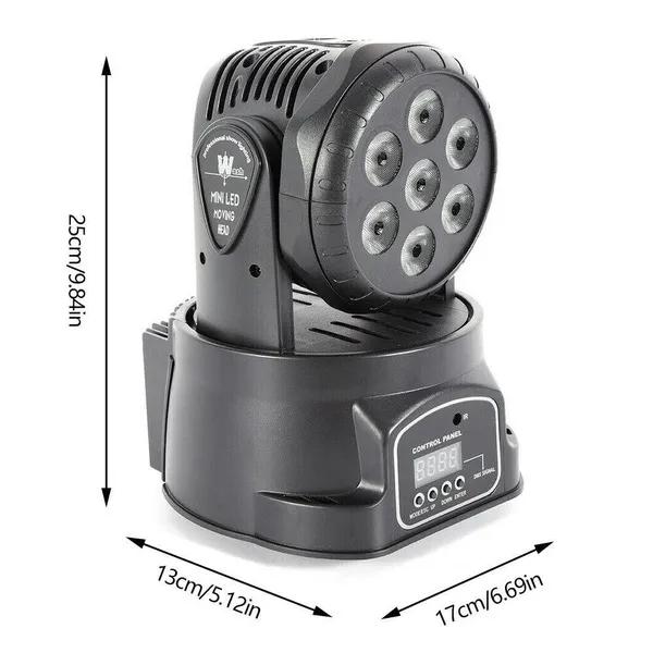 Upgraded 120W 7 LEDs Moving Head Llights RGBW DMX512 Remote Control Stage Lighting DJ Equipment Disco Party Lights Bar