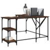 VidaXL Bureau, Table d'Ordinateur avec Étagères, Bureau d'Ordinateur avec Pieds, Table d'Écriture Chambre, Industriel, Chêne 837591