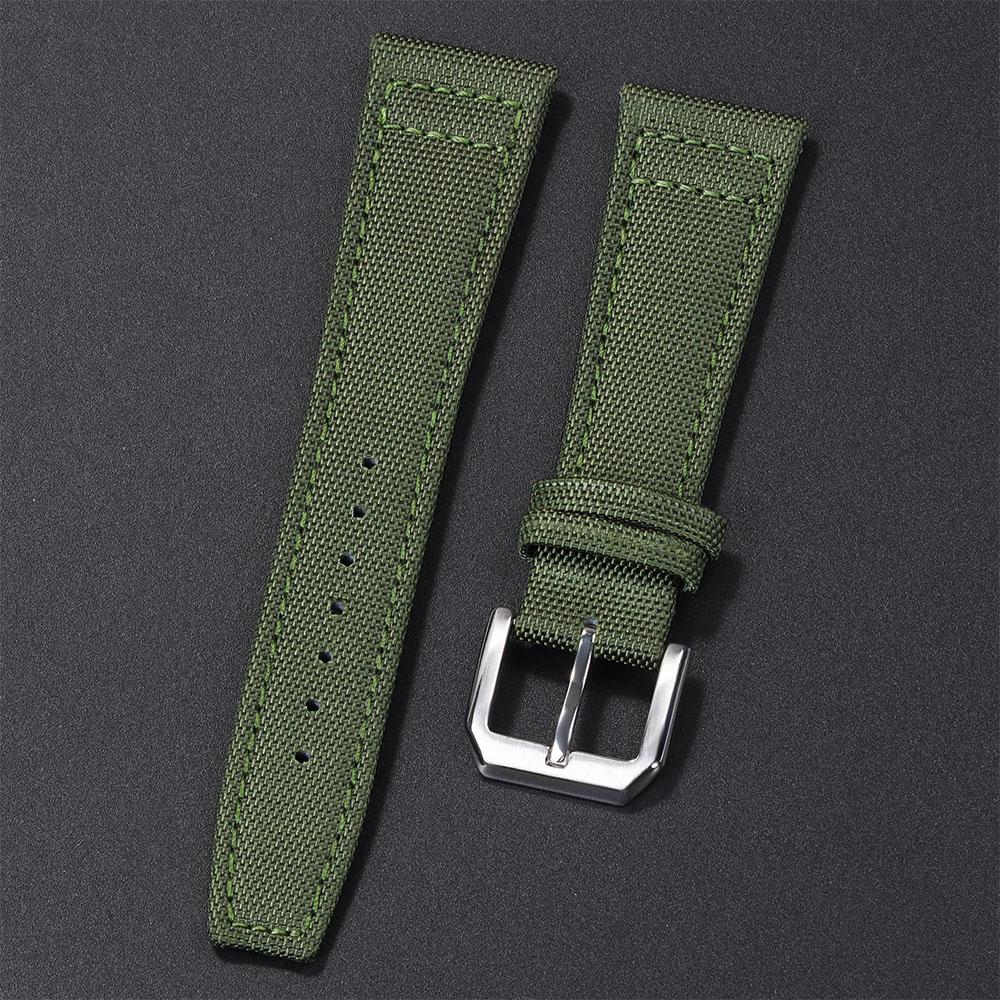 Nylon Canvas Watch Strap for IWC Pilot 20mm 21mm 22mm Band Waterproof Sport Wristband Cowhide Watchband Men Women Watch Bracelet