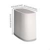 Bathroom Trash Can Garbage Bin with Lid, Narrow Space Wastebasket, Odor Control White Gray